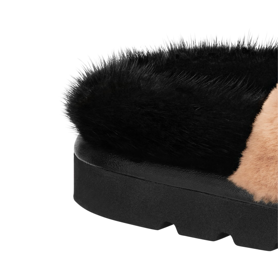 pool pillow comfort mules black